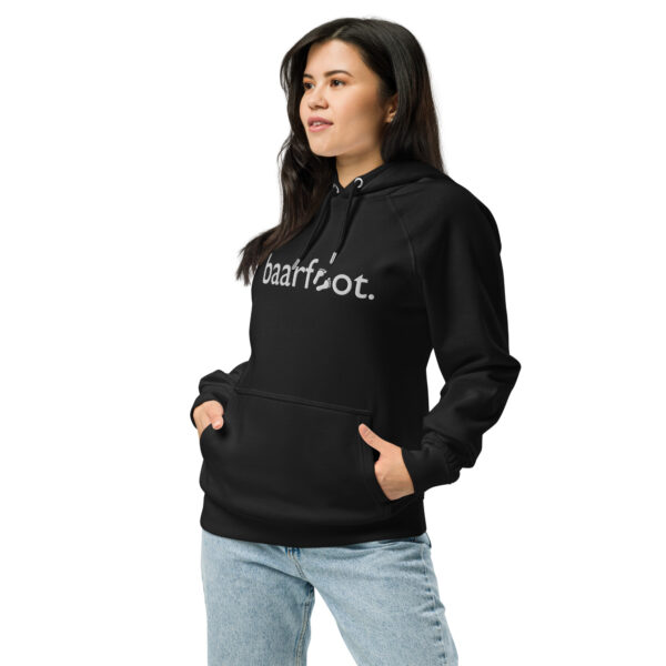 unisex-eco-raglan-hoodie-black-left-front-6919b38accce2-1.jpg Lieblingshoodie mit Huhn (Bio)
